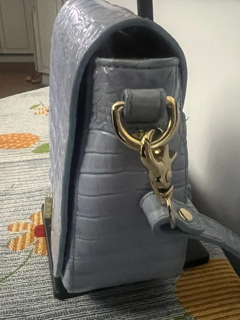 EUC Brahmin Melbourne Sonny Sea Glass Blue